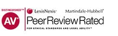 LexisNexis | Martindale Hubbell | Peer Review Rated | For Ethical Standard And Legal Ability